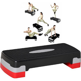 Степпер для фітнесу та аеробіки, регульована висота, лавка для степу. Неслизьке тренажерне обладнання для офісу та дому. Тренажери для дому