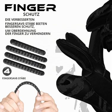 Воротарські рукавиці Westwood FOX Fingersave дитячі, юнацькі та дорослі. Латекс Dumbo 4+3 мм, чорні (розмір 9)
