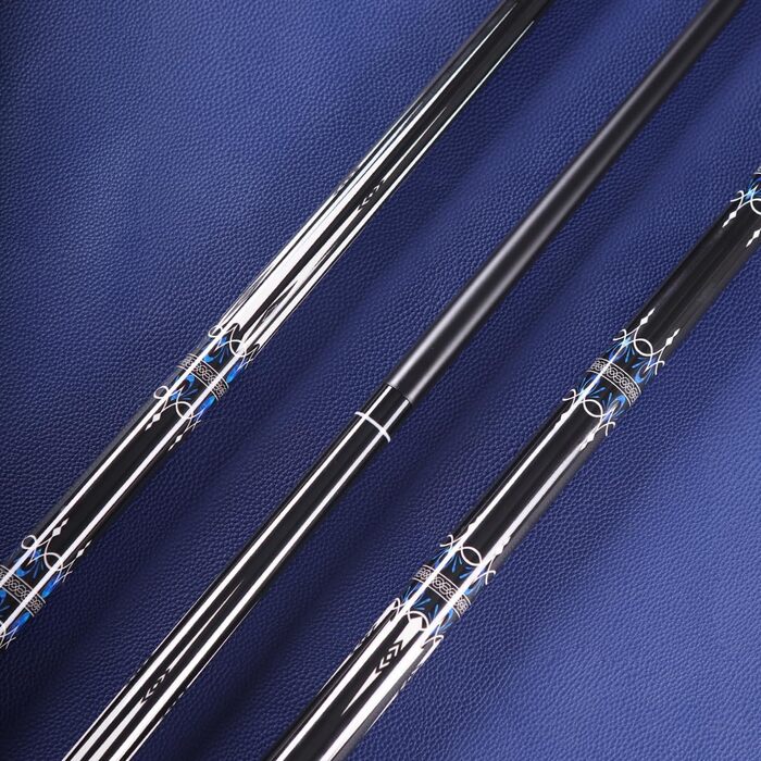 Більярдний кий 58 дюймів з фібергласу, професійний, низька дефлекція, 13 мм наконечник, модель S