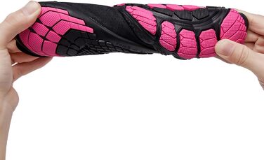 Водні черевики Raqua для чоловіків та жінок, плавання, пляж, чорний, рожевий, 36 EU