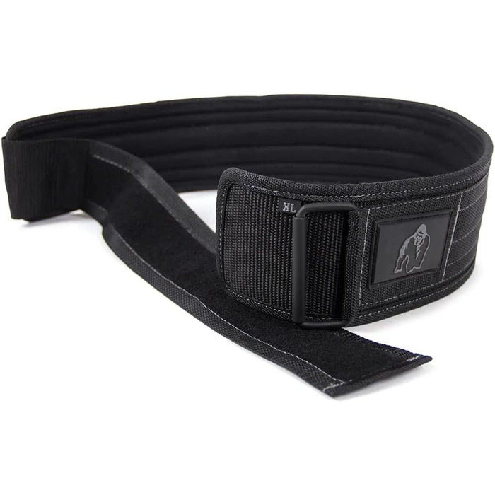 Пояс для бодібілдингу та фітнесу Gorilla Wear 4'' нейлоновий, чорний, для чоловіків і жінок