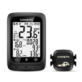 Велокомп'ютер COOPSO BC107 GPS бездротовий з Bluetooth 5.0 та ANT+, LCD 2.4
