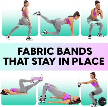 Еластичні стрічки для фітнесу MhIL – набір з 5 шт. для тренувань ніг, сідниць та стегон