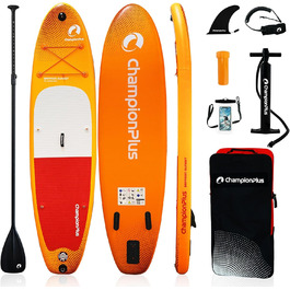 Надувний SUP Борд Championplus – Комплект для Паддлбордингу (жовтий)