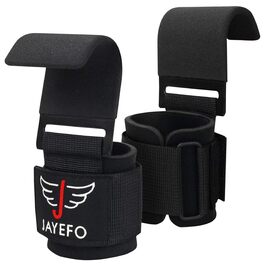 Набори гаків для тяги та ремені для важкої атлетики Jayefo - гаки для підтягувань, ремені для чоловіків, чорний, стандартний розмір