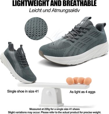 Кросівки для бігу та повсякденного носіння Unisex, бігові, спортивні, для фітнесу, білого (сіро-зеленого) кольору, розмір 41 EU