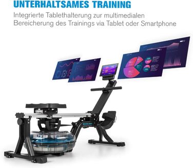 Capital Sports Rowshaper: Тренажер для веслування з водним опором, складаний, до 150 кг, сірий