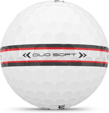 Гольф м'ячі Wilson Duo Soft, білі/червоні