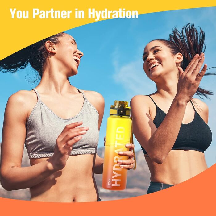 Спортивна пляшка Sahara Sailor 750 мл, тританова, BPA-free, герметична, для води, для спорту, велосипеда, кемпінгу, йоги, фітнесу, вогняний дизайн