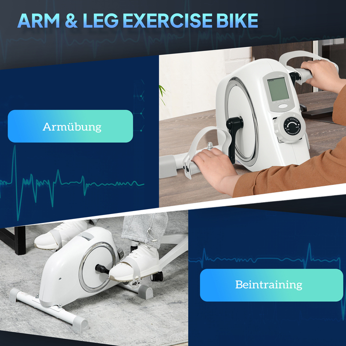 Міні-велотренажер SPORTNOW Pedal Trainer для людей похилого віку з 8 регульованим магнітним опором і РК-дисплеєм Тренажер для рук і ніг Фітнес-велосипед для домашнього тренажера | Аосом