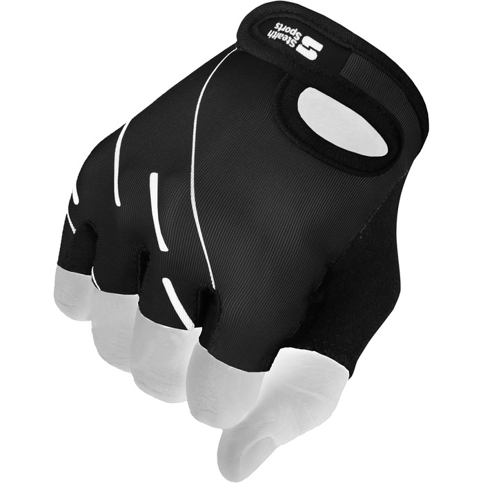 Фітнес рукавички Stealth Port для жінок та чоловіків - дихаючі, з неслизьким покриттям, з підкладкою для кросфіту, бодібілдингу, велоспорту та силових тренувань (XS, чорний)