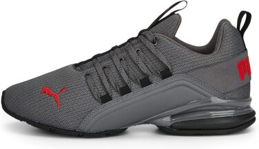 Кросівки PUMA Axelion Refresh для чоловіків, 44 розмір, чорний, сірий, червоний
