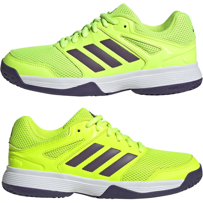 Дитячі кросівки Adidas Speedcourt Indoor для залу - унісекс, розмір 35.5 EU, кольори: Lucid Lemon, Aurora Met, Aurora Plum