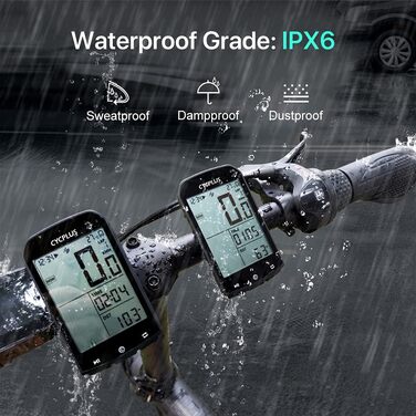 CYCPLUS GPS велосипедний комп'ютер бездротовий, водонепроникний велоспідометр і одометр, ANT+ тacho з підсвіткою, 7,4 см LCD, моделі M1+Z1+C3