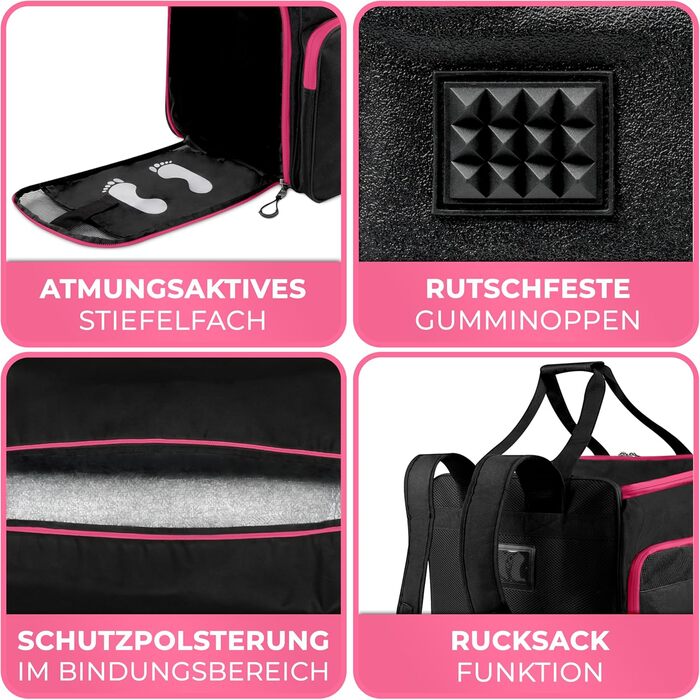 Чохол для сноуборду STYNGARD Calgary з сумкою для черевиків (140-190 см) - чорно-рожевий