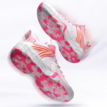Жіночі баскетбольні кросівки, модні хай-топ спортивні снікерси, легкі волейбольні кросівки для ходьби, бігу, занять спортом на відкритому повітрі, рожеві, 41 EU
