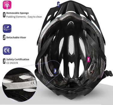 Велосипедний шолом ioutdoor для дорослих, CE EN1078, EPS + PC, знімний візор, регульований (56-62 см), червоно-білий