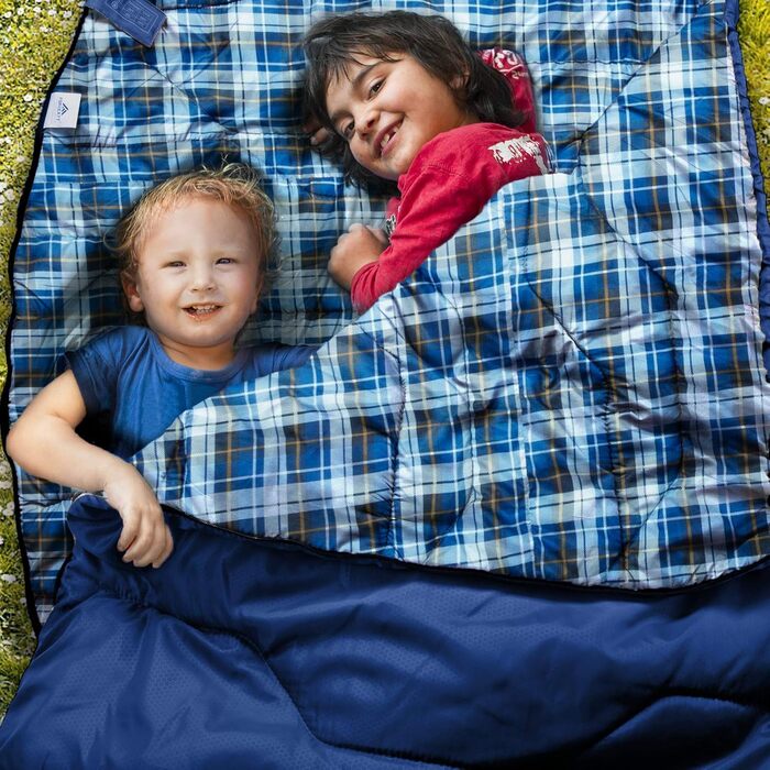 Спальний мішок Forceatt 3-4 сезони, -5°C, фланель та поліестер, для дорослих, водонепроникний, теплий, для кемпінгу, відпочинку на природі та холодних умов. 10°-Морська хвиля