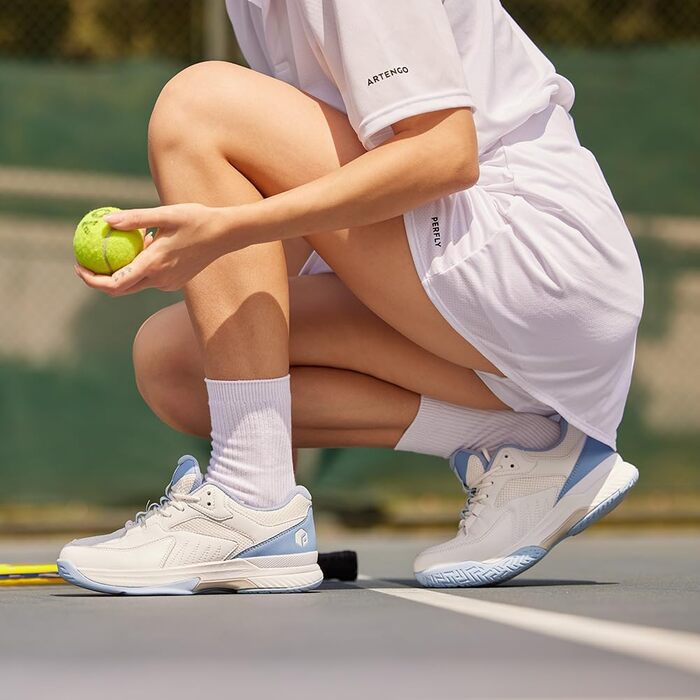 Тенісні кросівки FitVille для жінок - широка колодка, дихаючі, для тенісу, бадмінтону, залу, ходьби, розмір EU 38.5