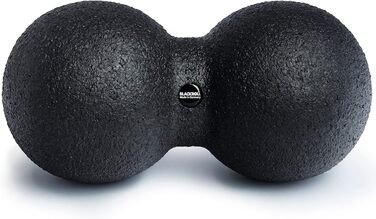 Масажний ролик BLACKROLL DUOBALL 12 см для фасцій, подвійний м'яч для самомасажу спини та шиї, середня жорсткість, Німеччина, чорний