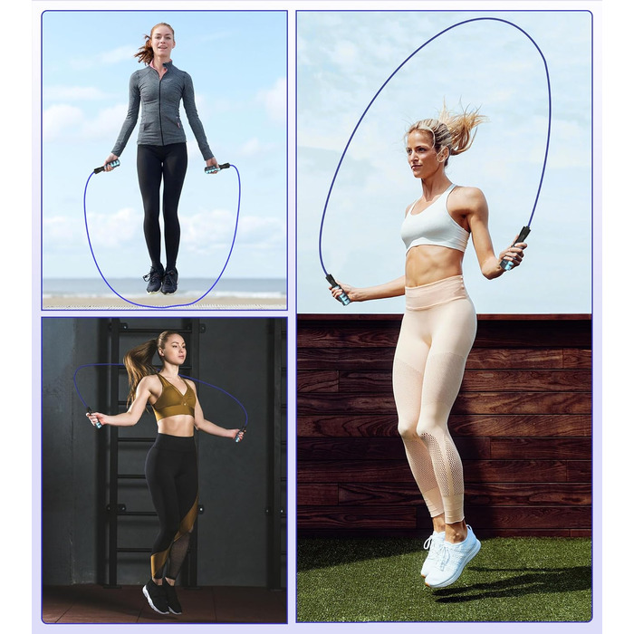 Стрибкове канат для фітнесу, з вагою, регульований, для жінок та чоловіків, зелений (червоний)