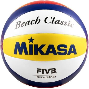 Волейбольний м'яч MIKASA Beach Classic №5, синьо-жовто-червоний, для пляжу