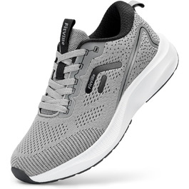 Кросівки для бігу FitVille чоловічі широкі, спортивні, дихаючі, повсякденні, для вулиці, з антиковзкою підошвою (45 EU, сірі)