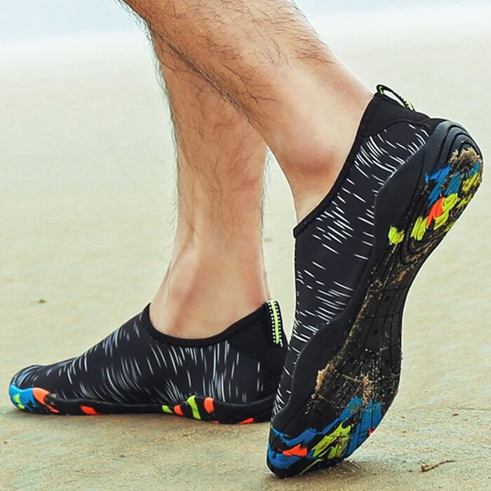 Чоботи для плавання та водних видів спорту для жінок та чоловіків. Нековзкі, швидковисихаючі, розмір 36-45 (39 EU, A Чорний)