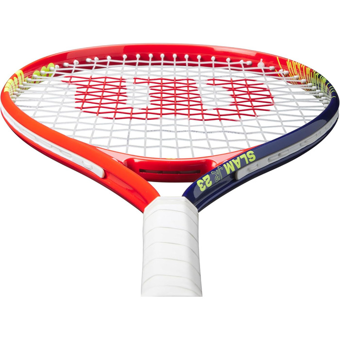 Тенісна ракетка Wilson Slam Junior 23 для хлопчиків, червоно-жовта, натягнута, 205г, довжина 23 дюйми