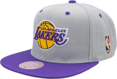 Кепка Mitchell & Ness NBA Lakers Snapback, сіра/фіолетова, універсальний розмір