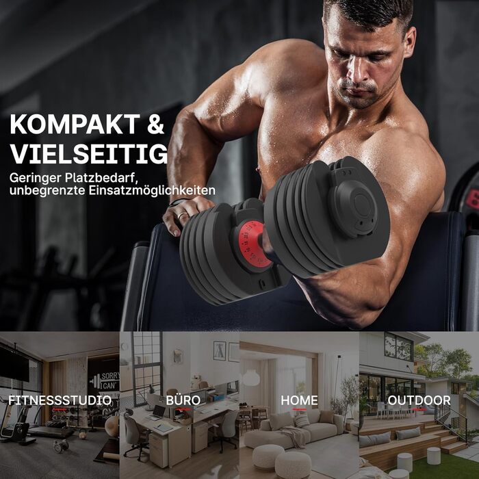 Регульовані гантелі 24 кг з антиковзним покриттям для фітнесу та тренувань вдома