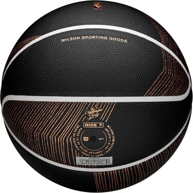М'яч для баскетболу Wilson NBA Champagne Series, розмір 7, чорний/коричневий