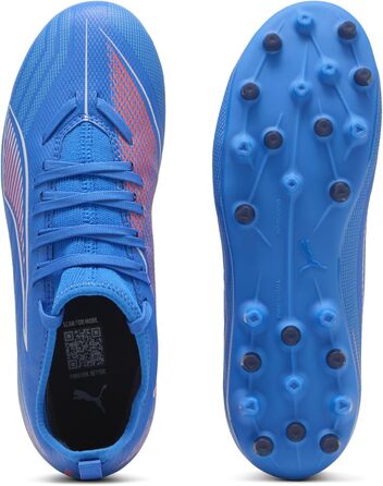 Дитячі футбольні бутси Puma Ultra 6 Match Mg Jr - блакитно-біло-червоні, 35 EU