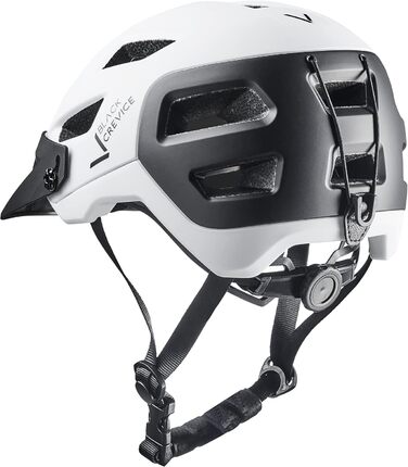 Велошолом Black Crevice для дорослих, MTB, регульований розмір S/M (54-58 см), білий/чорний, дихаючий, для чоловіків і жінок
