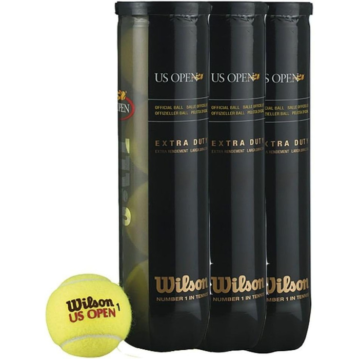 Тенісні м'ячі Wilson US Open, 36 тубусів (144 шт.), для професійної гри