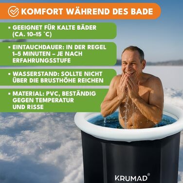 Естонна 320 L – Складана ванна для дорослих, для відпочинку та холодотерапії з насосом, кришкою, клапаном та підтримуючі трубки – Міцна ванна з ПВХ