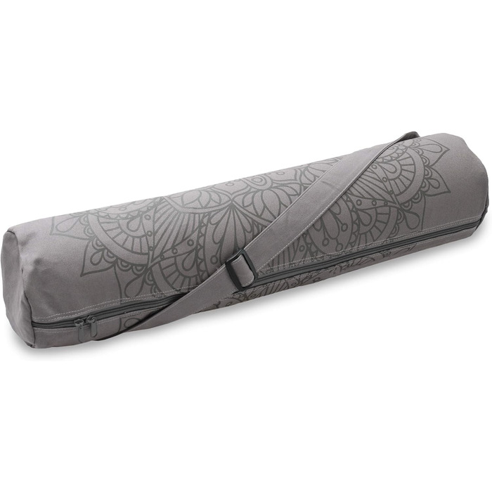 Сумка для йоги Yogistar Yogibag Basic із бавовни, 65 см, Лотос Мандала, графітова, арт-колекція, на блискавці