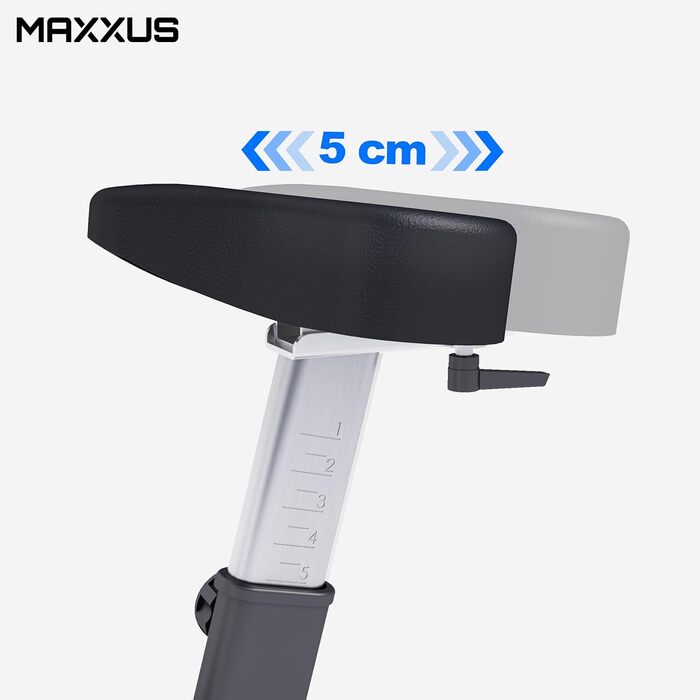 Велотренажер MAXXUS 4.2 з магнітною системою гальмування, 160 кг, 12 програм, 16 рівнів навантаження, 9 кг маховик, LCD-дисплей, Bluetooth, домашній фітнес-велосипед