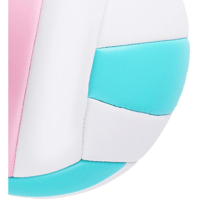 Волейбольний м'яч Perfeclan стандартного розміру 5 для залу, ігор та відпочинку (рожевий, зелений, білий) з насосом