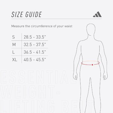 Пояс для важкої атлетики adidas Essential для підтримки попереку і талії, підвищене навантаження