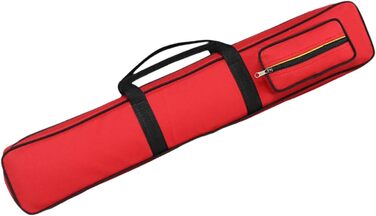 Чохол для кия Billard з ручкою, 8 відділень, червоний. Захисний чохол для кия з гелевою ручкою, стійкий до ударів, для зберігання билярду
