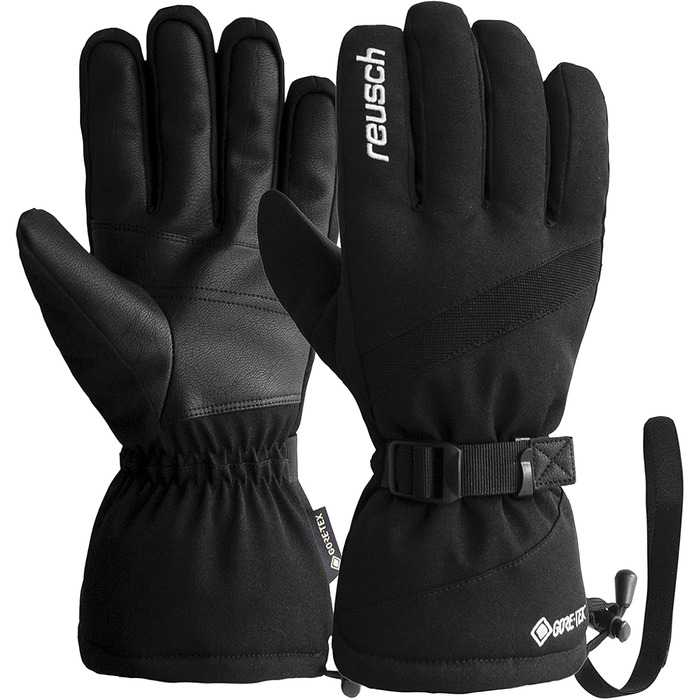 Чоловічі зимові рукавички Reusch GORE-TEX, водонепроникні, дихаючі, теплі, для гірських лиж, чорні-білі, розмір L