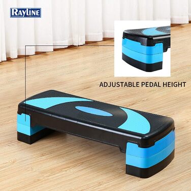 Аеробний степ-платформа Rayline 78x28 см, регульована висота, для фітнесу, бодібілдингу та силових тренувань