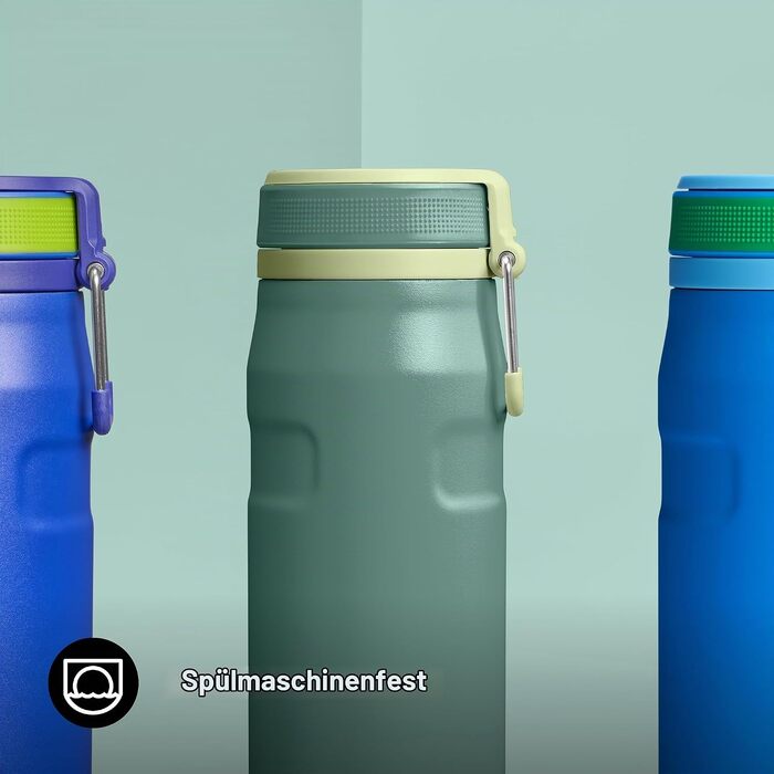 Термос-пляшка STANLEY 1913 IceFlow Bottle Twist Flip 0.47L, сталева вакуумна пляшка для напоїв (Shale)