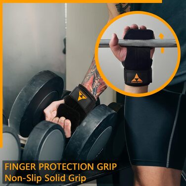 Набори для підняття важкої атлетики на зап'ястя з подвійним шаром шкіри та неопрену, з м'якими ручками для важкої атлетики, пауерліфтингу та підтягувань, для чоловіків та жінок (пара), чорний