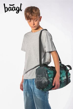 Спортивна сумка Baagl для дітей, хлопчиків та підлітків – компактна, складана, 22 л (Forrest)