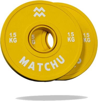 Фракційні диски Matchu Sports 0,25–2,5 кг, набір 2 шт, сталь з гумовим покриттям, діаметр 50 мм для штанги