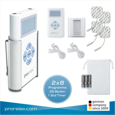 Prorelax TENS/EMS Duo: електростимулятор для терапії болю та м'язового росту | 2 терапії в одному пристрої