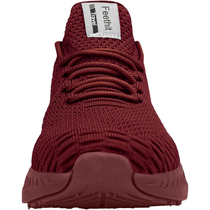 Кросівки Feethit для чоловіків: спортивні, для бігу, зручні, з гумовою підошвою, легкі та дихаючі (44 EU, бордовий)