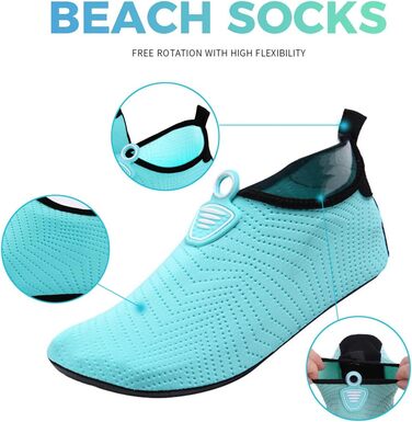 Чоловічі та жіночі аквашузи для плавання, серфінгу та відпочинку на пляжі. Швидка сушка, розмір 39/40 EU, світло-блакитні